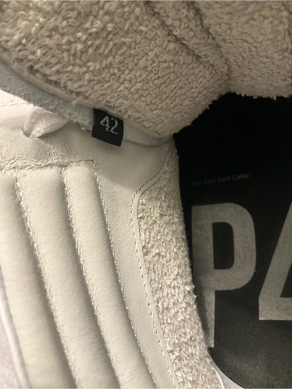 P448 High-Top Sneakers in White, Navy and Cream Italy size 42
